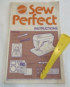 Mattel Sew 1976 manual de instrucciones y herramientas perfectas - Imagen 1 de 3