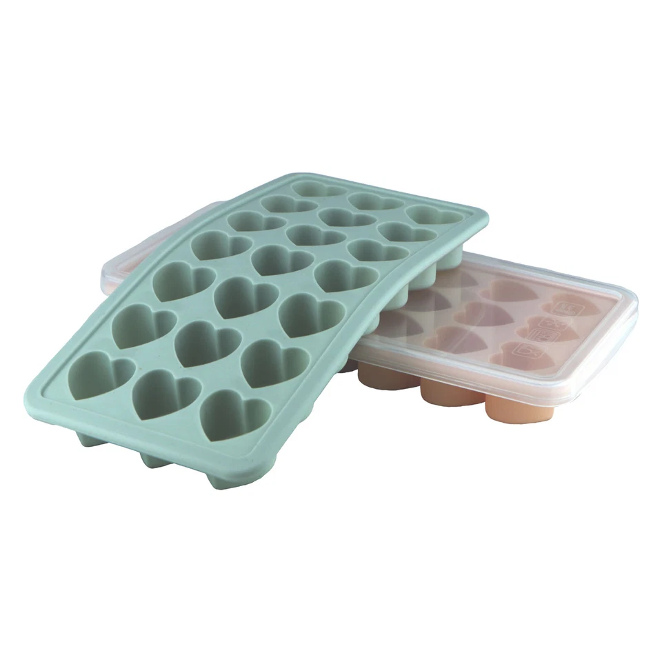 Silicone Heart Ice Cube Tray 27 x 13cm - Flexible Moulds Chocolate Jelly Soap - Image 1 of 4
