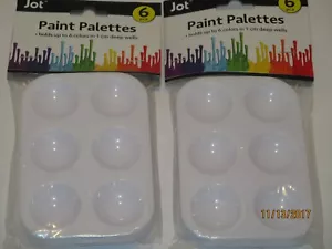 Pequeñas paletas de pintura 6 por paquete - tiene capacidad para 6 colores artes/oficios artistas niños - Imagen 1 de 9
