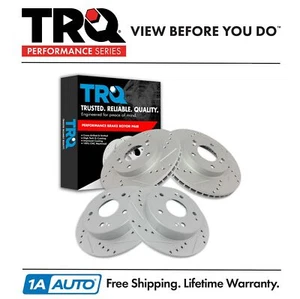 TRQ Front and Rear Brake Rotors Set For 1997-2001 Acura Integra - Picture 1 of 10