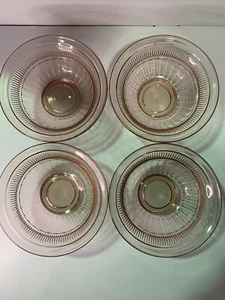 4 Vintage Anchor Hocking "Annapolis Rosewater" Soup/Cereal Bowls Great Condition - Picture 1 of 6