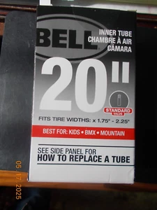 New Bell Bike Inner Tube 20" fits 1.75" - 2.25" Widths, Best for Kids BMX, Mtn - Picture 1 of 1