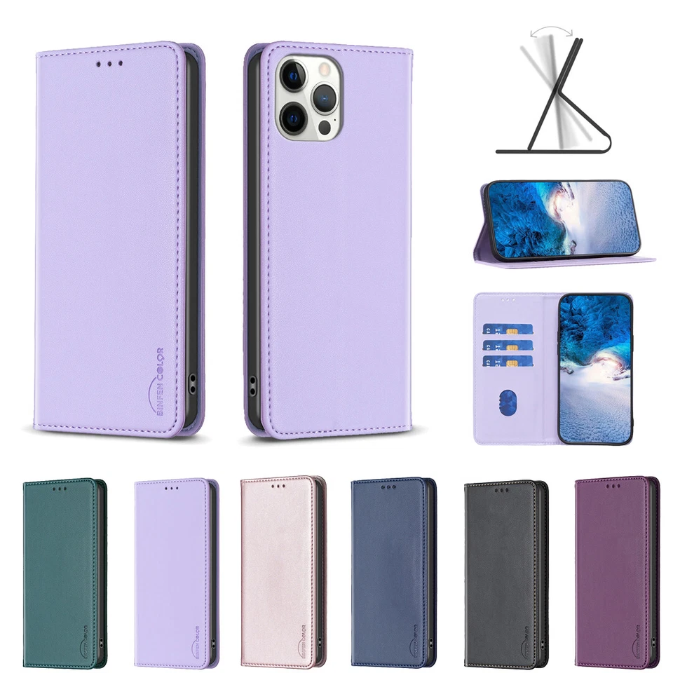 For Nokia G21 C12 C22 G22 G11 Slim Leather Wallet Magnetic Stand Phone Case  - Image 1 of 4