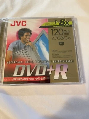 JVC Recordable DVD-R Disc 1-16x 120 min. 4.7 GB Brand New Sealed For Video Data - Image 1 of 4