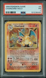 PSA 1 - Charizard 4/102 Set de Base Holo 1999 Jeu Pokémon #4 NEUF CLASSÉ - Photo 1 sur 3