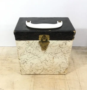 Vintage 7" Vinyl Record File Storage Case Tote W/ Index File for 45 rpm - Picture 1 of 11