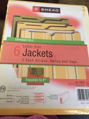 Smead 6 Letter Size Jackets-Expands To 2” - Image 1 of 4