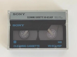 "Used"  Sony Hi8 8mm  VIDEO HEAD CLEANING CASSETTE  Cleaner  V8-6CLHSP - Picture 1 of 3