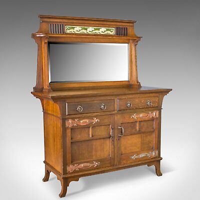 Antique Sideboard, English Oak, Arts & Crafts Cabinet, Liberty Taste, Circa 1900 • 2132.39£
