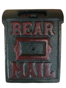 Boyds Bear Vintage Handmade BEAR MAIL Collectible Cast Iron Bank - Picture 1 of 12
