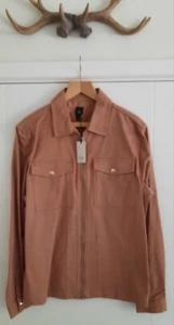 Herren River Island Jeansjacke Large Altrosa Brandneu mit Etikett.  - Bild 1 von 11