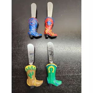 Boston Warehouse Boot-Themed Stainless Steel Cheese Spreaders Set - 4 Pieces - Picture 1 of 8