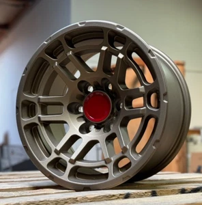 17" Bronze Wheels 17x9 ET0 6x139.7 Fit Toyota Tacoma 4Runner FJ Cruiser Set of 4 - Picture 1 of 2