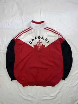 CHAQUETA CORTAVIENTOS VINTAGE 1988 ADIDAS CALGARY CANADA 15 INVIERNO TALLA XL Foto 1 de 4