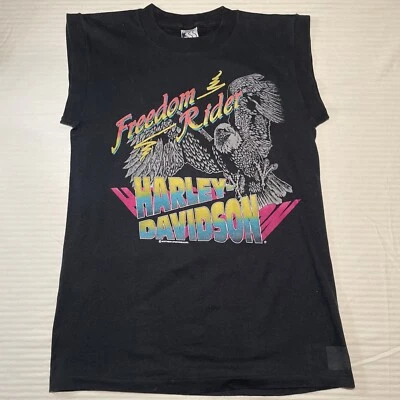 Vintage 80’s Harley Davidson T-Shirt Muscle Sleeveless Robison’s Daytona Eagle L - Image 1 of 4