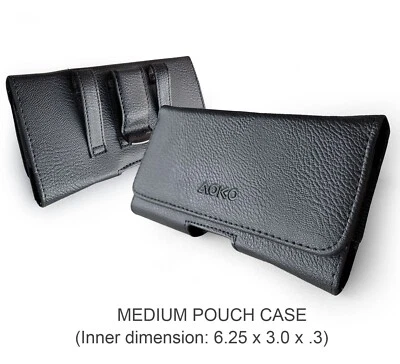 Horizontal Leather Pouch Belt Clip (6.25 in. x 3 in. x 0.3 in.) iPhone 7/8 PLUS - Image 1 of 3