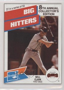 1988 Drake's Big Hitters/Super Pitchers Food Issue Will Clark #27