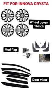 Fit For Innova Crysta Kit With Wheel cover 16 inch ,Door Visor, Mudflap - Picture 1 of 4