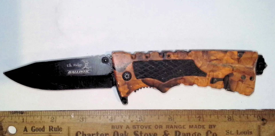 Cuchillo Plegable Elk Ridge Diseño Personalizado Balístico ER-A001 Foto 1 de 4