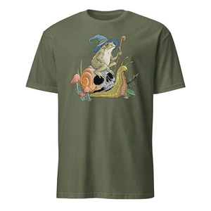 Cottagecore Shirt Aesthetic Witch Frog Snail Mushroom T-Shirt Size S-3XL Gift - Picture 1 of 13