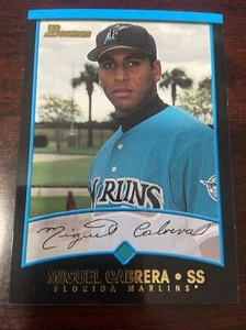 2001 Bowman Miguel Cabrera Rookie RC #299 Marlins Tigers - Picture 1 of 2