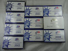 1999-2008 US Mint Proof Sets OGP Box & COA Lot 109 Coins (10 Annual Sets)