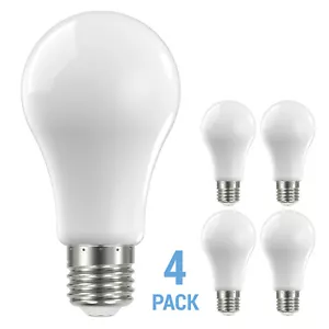 4 Pack LED Solid White Filament Bulbs 120V 13.5W =100W A19 Medium E26 2700K Warm - Picture 1 of 9