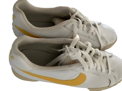 Size 11 - Nike Court Borough Low  White yellow canvas - Image 1 of 4
