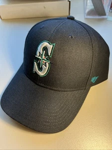 Seattle Mariners '47 MVP Navy Blue Adjustable Strap Hat Cap 90's Logo MLB NEW - Picture 1 of 6