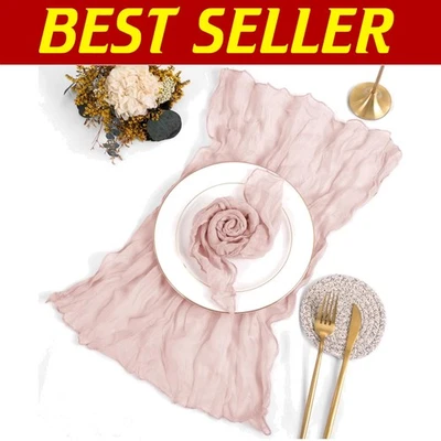 60 Piezas Estilo Rústico Paño de Queso Rosa Polvoriento 20 x 20 para Preciosa Configuración de Mesa Foto 1 de 4