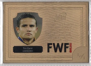 🔥 2013 FUTERA  1 OF 1 TIM CAHILL 24CT GOLD PLATED  NM-MT. 🔥 - Picture 1 of 2