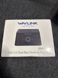 WAVLINK Hard Drive Docking Station Clone USB3.0 Dual Bay per SSD HDD 2,5" 3,5" - Foto 1 di 2