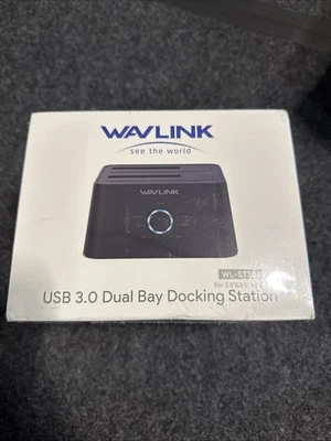WAVLINK Hard Drive Docking Station Clone USB3.0 Dual Bay For 2.5" 3.5" HDD SSD - Image 1 of 2