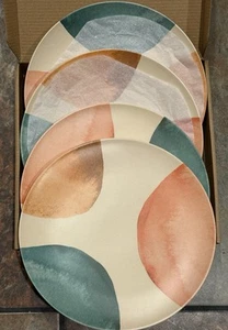 "Paquete de 4 platos de cena de fibra de bambú Nook Theory duraderos reutilizables de 10""" - Imagen 1 de 5