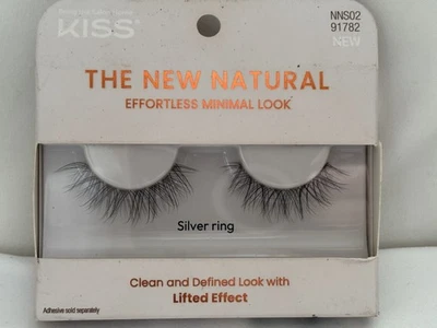 KISS The New Natural Effortless Minimal Look Half Lash Silver Ring NNS02L NEW - Image 1 of 4