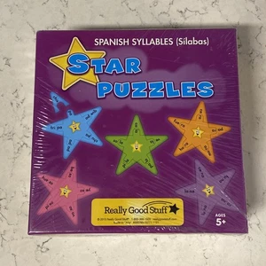 Puzzles Estrellas Sílaba Española Nuevos Rompecabezas de Aprendizaje Precintados - Imagen 1 de 5