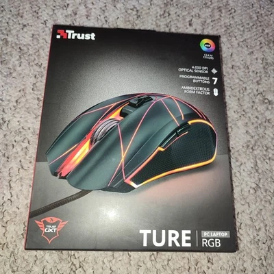 NEW TRUST 22332 TURE  RGB GAMING MOUSE - Image 1 of 2
