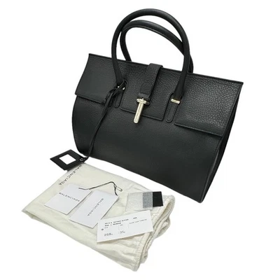 NUEVO CON ETIQUETAS BALENCIAGA Bolso Grande Tubo Redondo M Bolso de Mano Cuero Negro Bolso Médico Foto 1 de 4