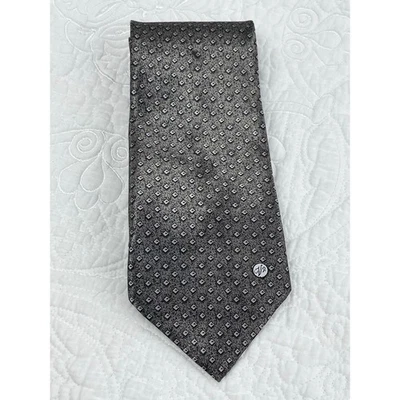 Corbata Versace Classic para hombre gris seda geométrica Foto 1 de 4