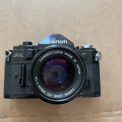 Canon A-1 35mm Film Camera With 50mm f/1.4 Lens - Image 1 of 4