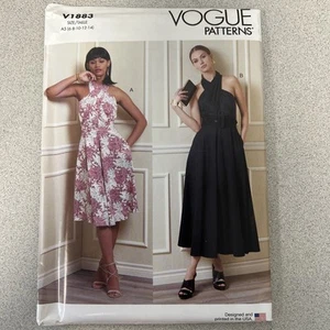 UNCUT  Vogue V1883 Misses Halter Top Dress A5 (6-8-10-12-14) Sewing Pattern - Picture 1 of 3