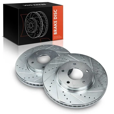 Rear Drilled Brake Rotor for Acura RL 2005 2006 2007 2008 2009 2010 2011 2012 - Image 1 of 4