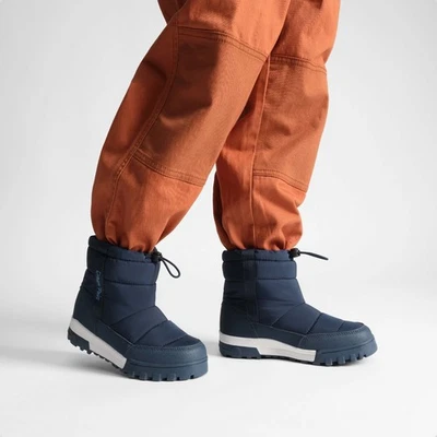 Botas de invierno para niños pequeños grandes forradas de piel sintética cálidas botas de esquí para nieve Foto 1 de 4