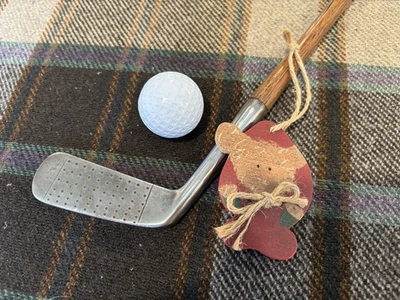 古董老式/复古山核桃木杆 F.H.Ayres 推杆用于玩耍,用于圣诞礼物 — 第 1/4 张图片