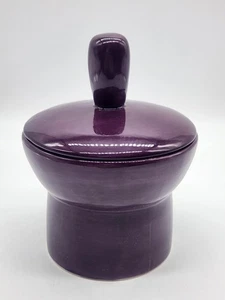 Butterpie Productions Art Of Abby Salsbury Eggplant Lidded Sugar Bowl 6.5" - Picture 1 of 11