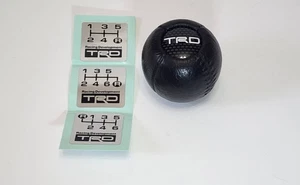 Genuine OEM Toyota TRD Shift Knob & Shift Plate Decal Set Leather Carbon 12x1.25 - Bild 1 von 9