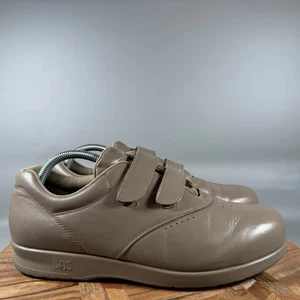 SAS Walking Shoes Womens 11 M Me Too Sneakers Brown Leather Hook And Loop Casual - Picture 1 of 8