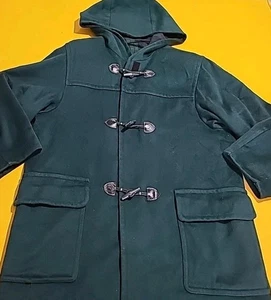 Cappotto donna vintage 100% pura lana verde giacca lunga USA - Foto 1 di 8