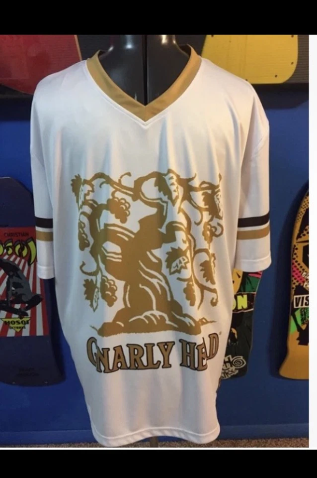 Camisa Jersey Gnarly Head Talla XL Hombre Oro Blanco Foto 1 de 1
