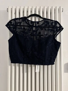 Embroidered Coast Cropped Top Size 14 - Picture 1 of 7